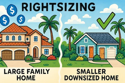 Benefits of rightsizing your home in Florida - financial freedom and simplified living