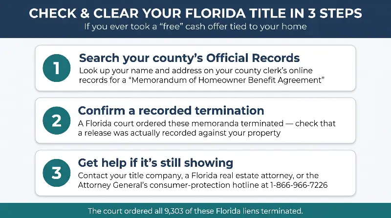 Check and clear your Florida title in 3 steps -- full size