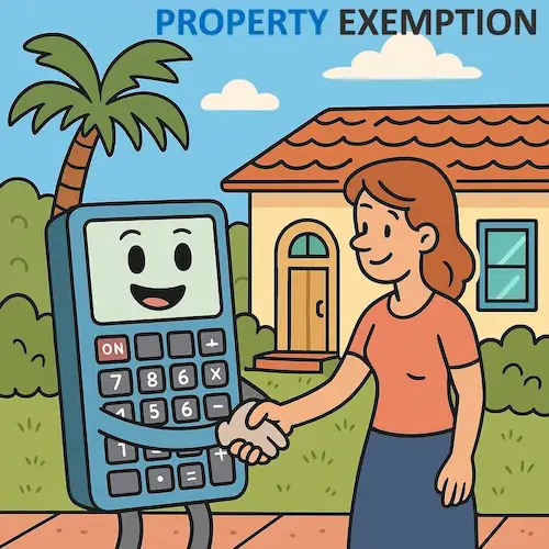 Florida homeowner calculating capital gains tax savings