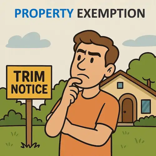 Florida homeowner reviewing TRIM notice for property tax assessment